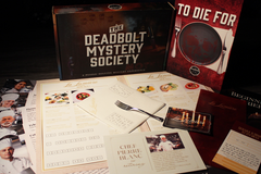 The Deadbolt Mystery Society Murder Mystery Game Subscription - To Die For murder mystery game contents