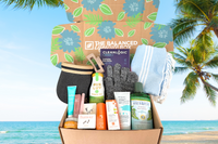 The Balanced Lifestyle Box filled with wellness products, herbal teas, and skincare items, a thoughtful self-care gift box for women