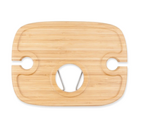 Date Night Portable Baltic Birch Picnic Wine Table