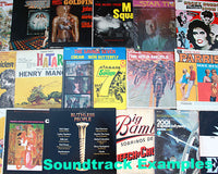 Sample of types of soundtrack box option.  These are just examples, not the exact records that you would receive.