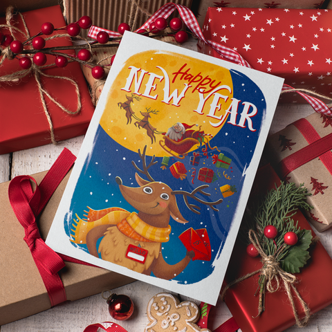 Happy New Year Puzzle Card