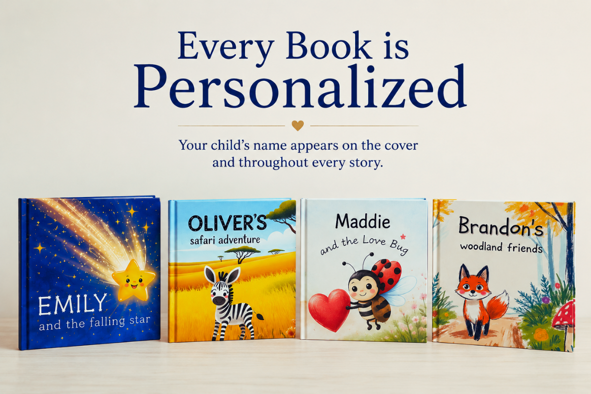 Personalized Children's Book Club | A New Story Every Month featuring your child's name and arrives as a beautifully personalized keepsake.