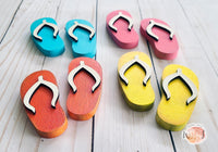 Flip Flops Mini Wooden Decor | Spring Summer Tiered Tray Decor Accent