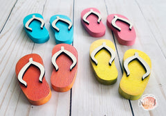 Flip Flops Mini Wooden Decor | Spring Summer Tiered Tray Decor Accent