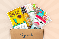Vegancuts Monthly Snack Box Open the Door to sweet & savory vegan snacks from the longest standing vegan subscription company