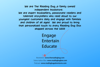 Colorful graphic showcasing the Reading Bug Box logo and subscription service details for children's books