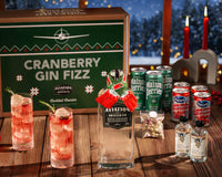 The Aviation Cranberry Gin Fizz with AVIATION AMERICAN GIN, Cranberry Juice, Simple Syrup, Sparkling Water, Lemon, Glitter Dusted Cranberry