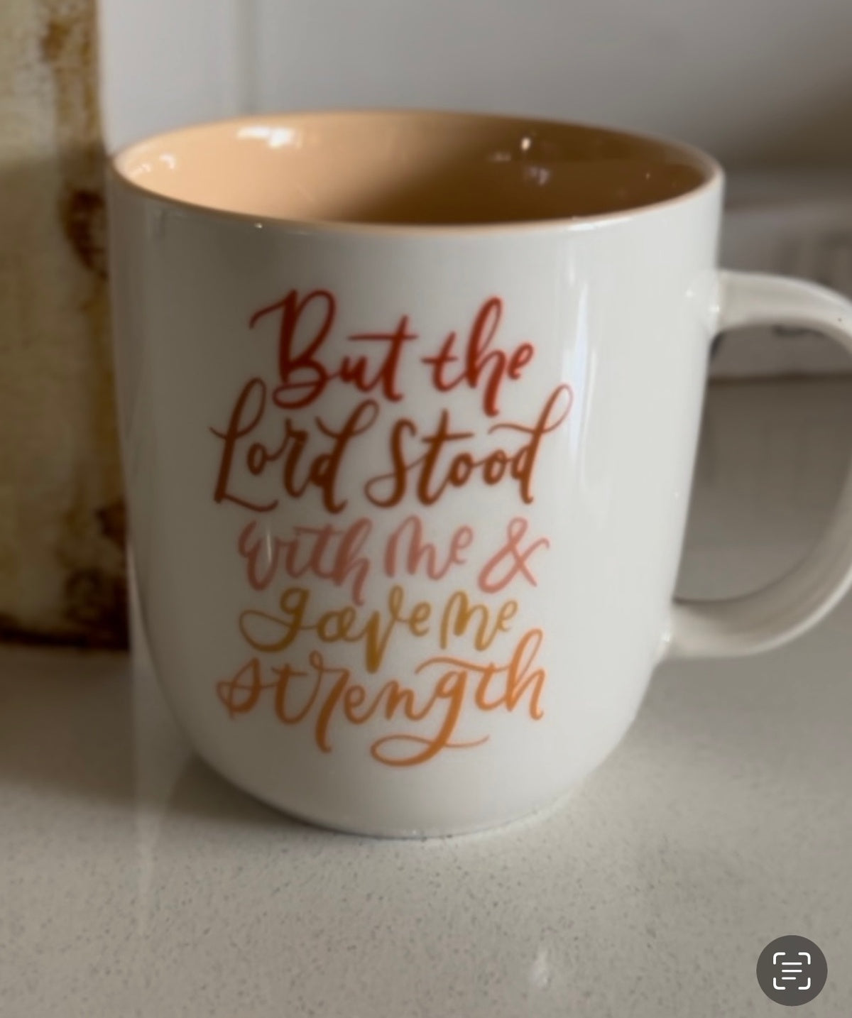 The Lord Stood with Me coffee mug
