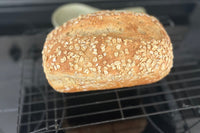 Another success loaf of honey oat sandwich bread.  Our Dough Dirt sourdough starter creates beautiful loaves. 