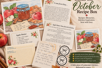 The Recipe Box: Monthly Recipes, Memories & Keepsakes Snail Mail - Free Shipping