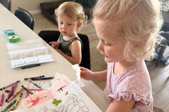 Happy customers, opening their monthly letter and are already using the stickers to decorate their pages! 