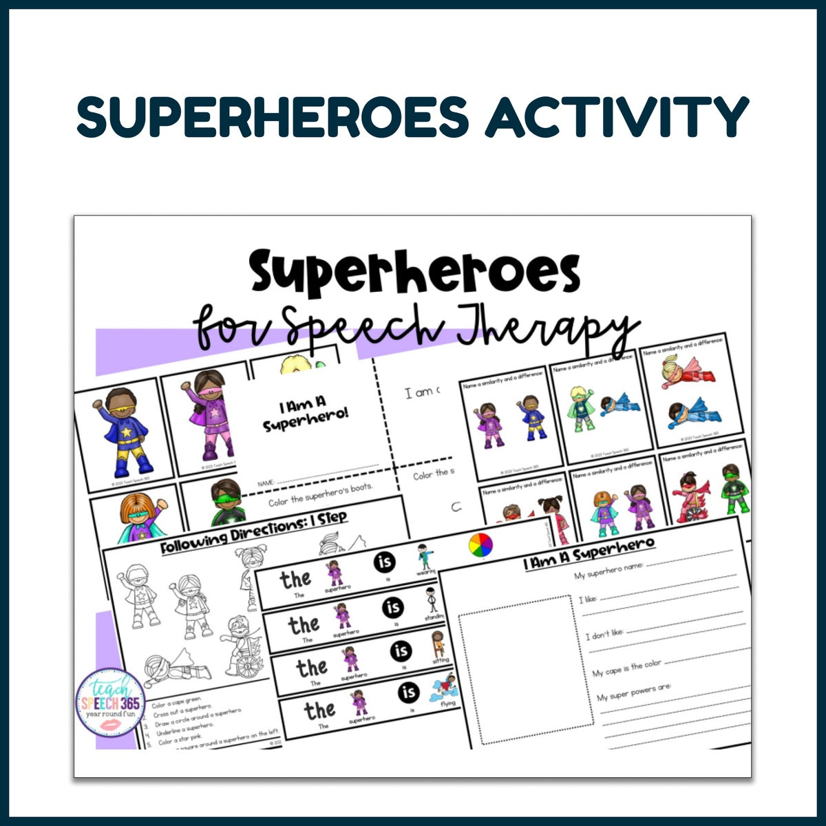Superheroes | Speech Therapy Material 🦸⚡️💥🦸‍♀️