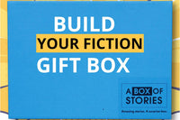 Brown box filled with fiction books, showcasing a variety of gripping titles and intriguing covers, perfect for mystery lovers.