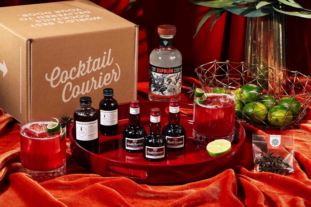 The Grand Cranberry Margarita with GRAND MARNIER, Blanco Tequila, Cranberry Juniper Grenadine, Lime, Star Anise