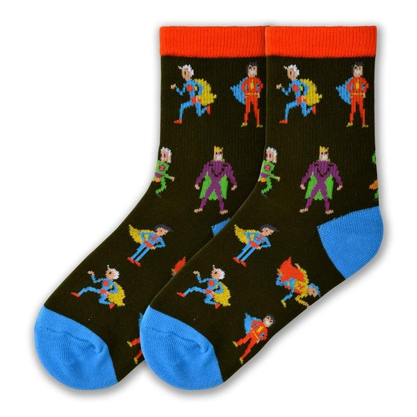 Boy's Super Heroes Crew – Black