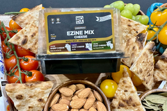 Moda Ezine style mix feta cheese consists of three slices. One each slice of sheep's milk, cow's milk and goat's milk feta.