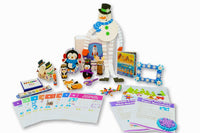 Contents of winter craft box, ages, 3-5
