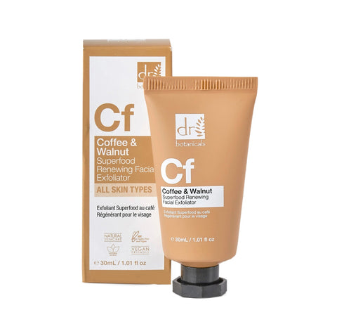 Dr. Botanicals Coffee & Walnut Superfood Renewing Facial Exfoliator