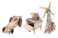 BrainStorm's Energy Dragster, Solar Oven and Wind Turbine STEM Kits.