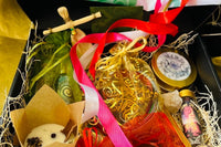 2025 Beltane with beautiful ribbon ladder spells, corn dolly, fire starter, Veil of the Fae balm, ritual salt, 3 ritual candles and more!