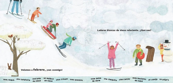 Un recorrido por las estaciones - Spanish paperback book from Barefoot Books - Author Stella Blackstone Illustrator Maria Carluccio