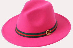 Medium Brim Gold Accent Fedora - a perfect accessory to compliment a casual, business, or evening look.