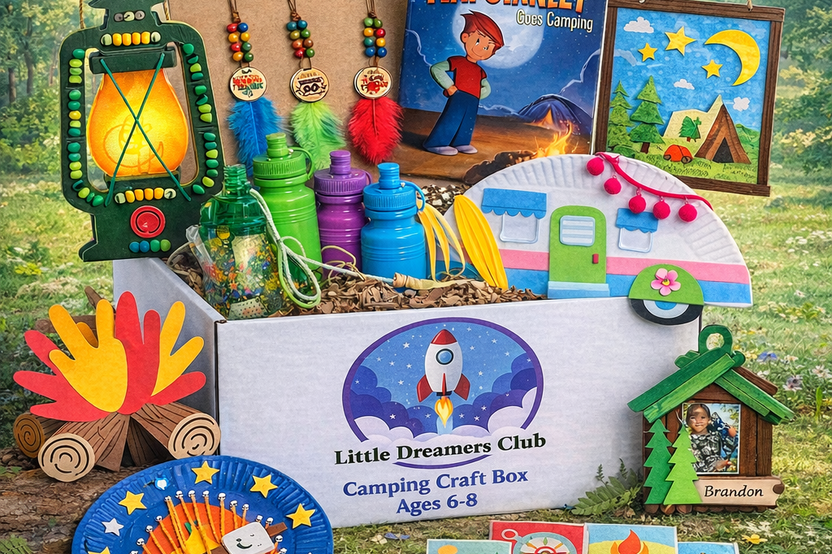 Image of the Camping Adventure Craft Box for Ages 6-8