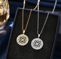 MANDALA Crystal Stainless Steel Necklace