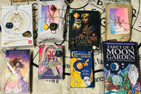 morrigan Oracle deck, divination dice, astrology dice, rune dice, monthly tarot card pull, tarot of a moon garden deck