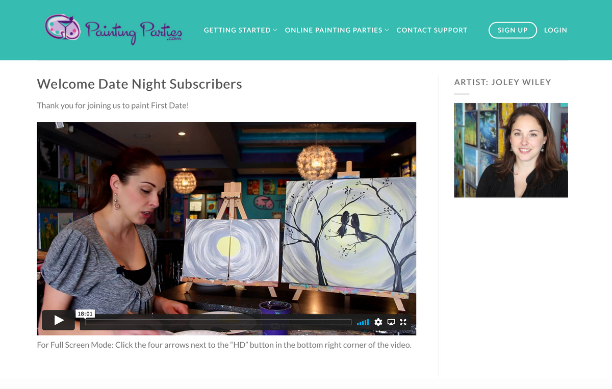 Virtual Dual Canvas Painting Class