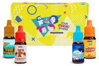 Enchanted Fragrance Oil subscription featuring 4 different 10ml dropper bottle fragrance oil scents delivered monthly.