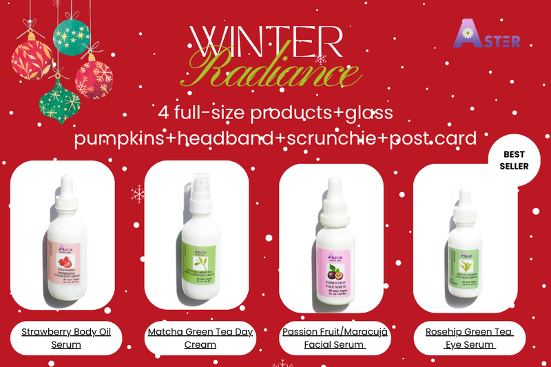 🌿 Aster Radiance Christmas Gift Set 🎁✨ – The Bloom Collection | Luxe Botanical Skincare ($170 Retail Value)