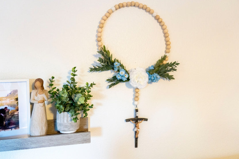 Wall Rosary Wreath Decor
