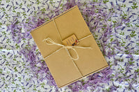 Packed with love, hope Purple Box is with thank-you note outside of the box. Thoughtfully created for caregivers.