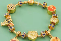 Vintage Lion King Charm Bracelet