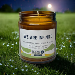 We Are Infinite Soy Candles and Melts - Honeysuckle, Sweetgrass, & Violet - Perks of Being A Wallflower Inspired