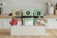 Tea & Pet Box includes:
2 bags full-size loose leaf tea
1 large bag pet treats
1 pet toy
1 lagniappe gift for the human