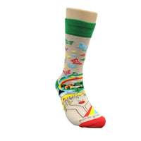 A Book Lovers Dream Sock with Butterflies from the Sock Panda (Women Sized)