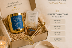 The Organic Armoire Candle & Treat Box – A Monthly Luxury Self-Care Experience