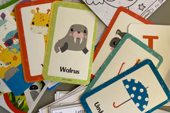 Educational monthly learning box, Great for preschooler and kindergarten...Learning ABC's. Using crafts, sensory, and visual aids
