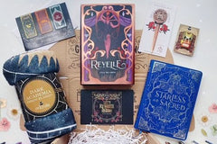 book-themed mystery box with exclusive editions