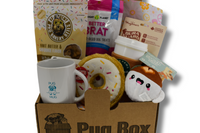 The Pug Box is a monthly subscription box filled with toys and treats specially curated for Pug Dogs!