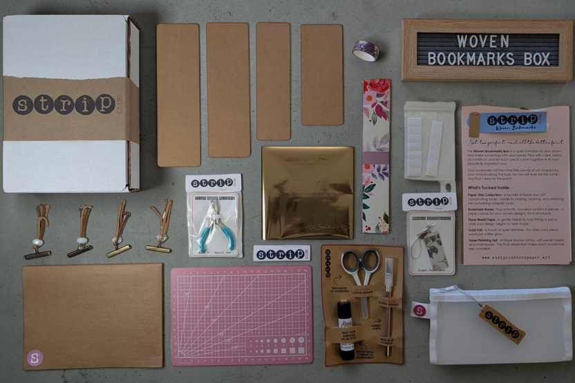 Torn Paper Art Craft Box with Tool Kit