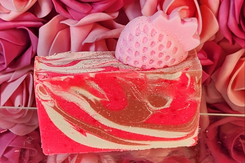 Pink Strawberry Cold Process Soap 