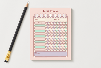 Weekly Habit Tracker Notepad