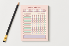 Weekly Habit Tracker Notepad