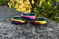 Piscean Untamed Hematite rings. Hematite works to heal the mind and spirit, dissolving negativity and bringing inner peace. 