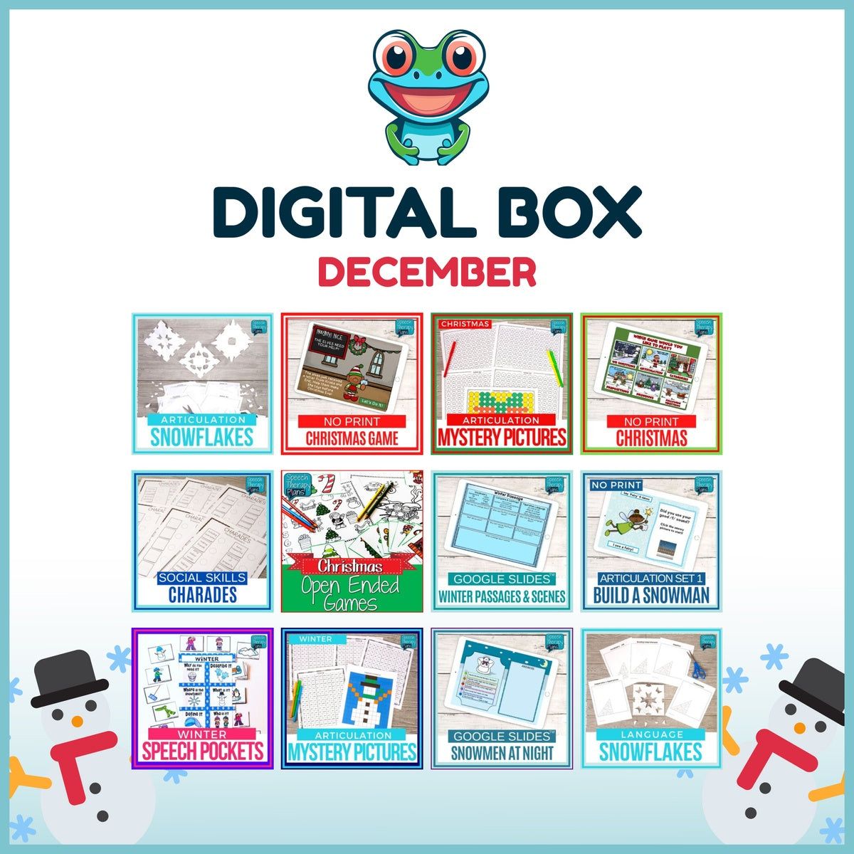Speech Therapy Digital Box - December