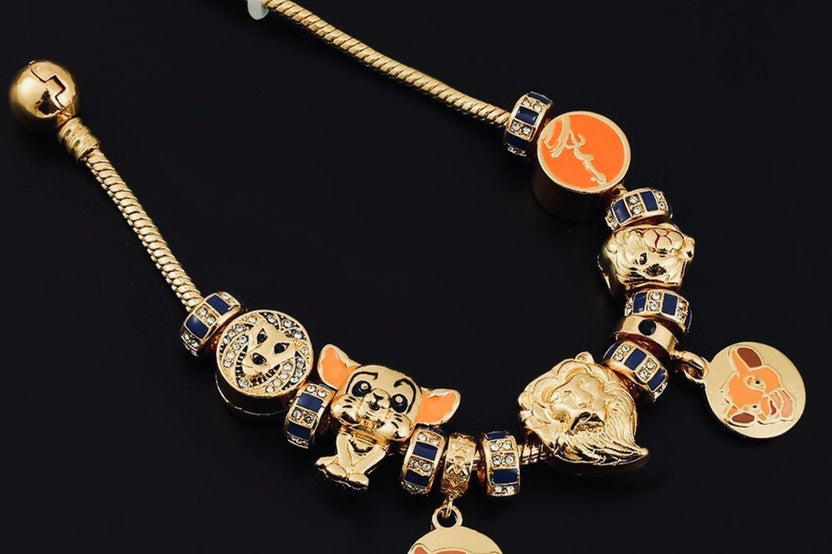 Vintage Lion King Charm Bracelet
