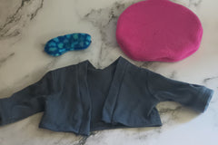 Doll outfit with accessories; hats, bags, backpacks, head bands, cover-ups, & more... (will fit AG, OG, Journey & more 18" dolls)